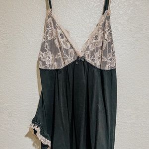 Adorable black and pink lingerie top!